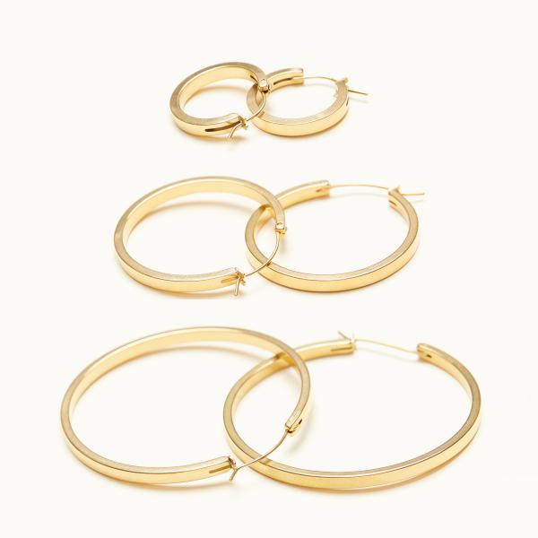 SHAPES STUDIO（シェイプス スタジオ）ピアス Everyday Closed Hoop Earrings |  | 01