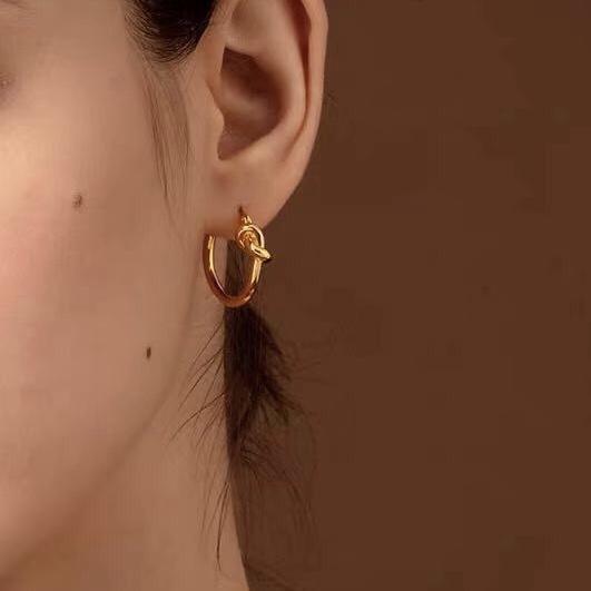 SHAPES STUDIO（シェイプス スタジオ）ピアス French Knot Hoop Earrings Gold｜selectfine｜04