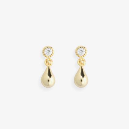 SHASHI（シャシ）ピアス Top Drop Stud Earring Gold | SHASHI