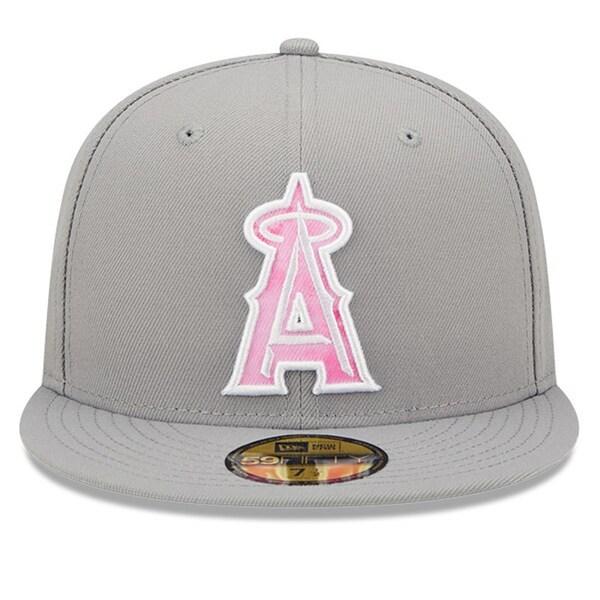 MLB エンゼルス キャップ 母の日 2022 Mother's Day On-Field 59FIFTY Fitted Hat ニューエラ/New  Era グレー