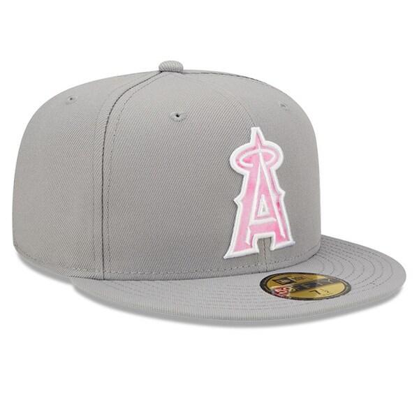 MLB エンゼルス キャップ 母の日 2022 Mother's Day On-Field 59FIFTY Fitted Hat ニューエラ/New  Era グレー