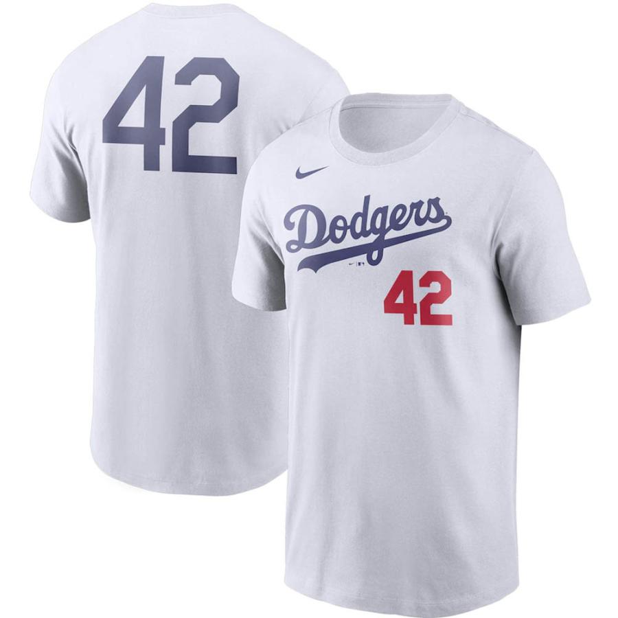 Mlb ロサンゼルス ドジャース Tシャツ ジャッキーロビンソン チーム42 ナイキ Nike ホワイト Mlb 0722apa06 バッシュ バスケグッズ Selection 通販 Yahoo ショッピング