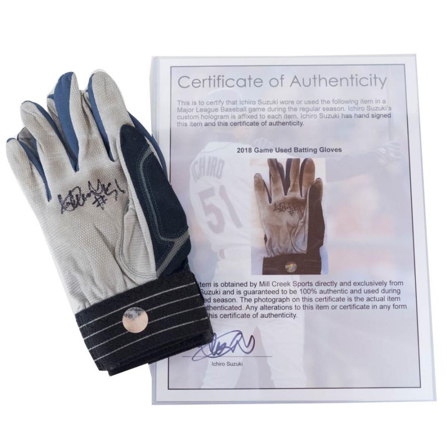 イチロー マリナーズ 直筆サイン入りバッティンググローブ 超レアWサイン イチロー 2002年 実使用 直筆サイン入り