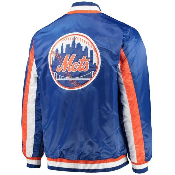 MLB メッツ ジャケット The Ace サテン スタジャン フルスナップ
