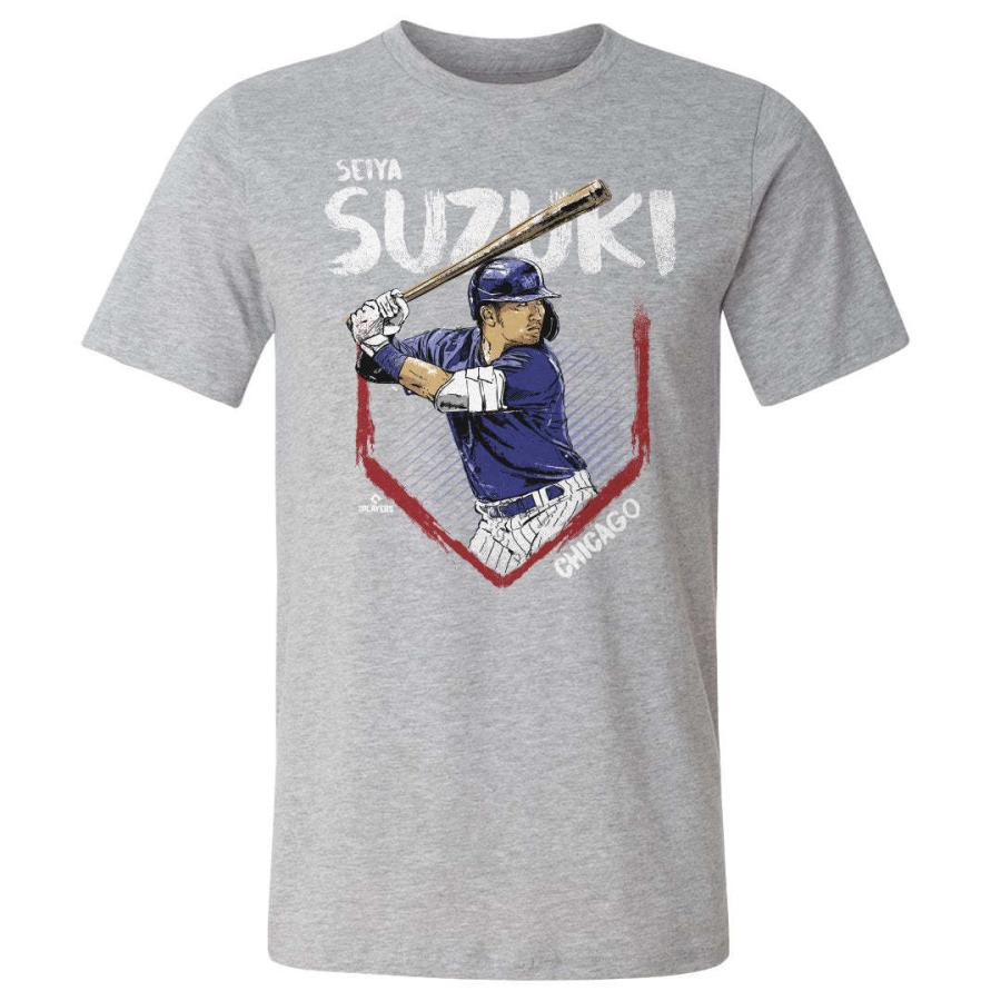 MLB 鈴木誠也 カブス Tシャツ Chicago C Base WHT 500Level ヘザー 