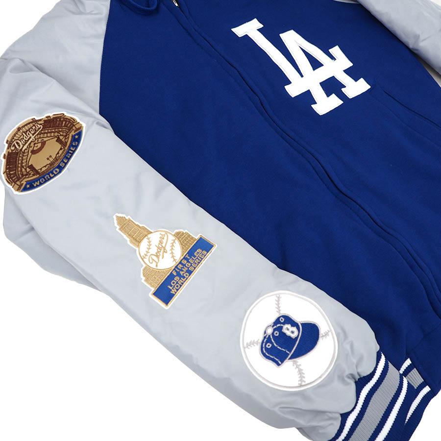 ロサンゼルス・ドジャース ワールドシリーズジャケット　フード付き MLB ドジャース ジャケット ワールドシリーズ ラグラン パーカー バー