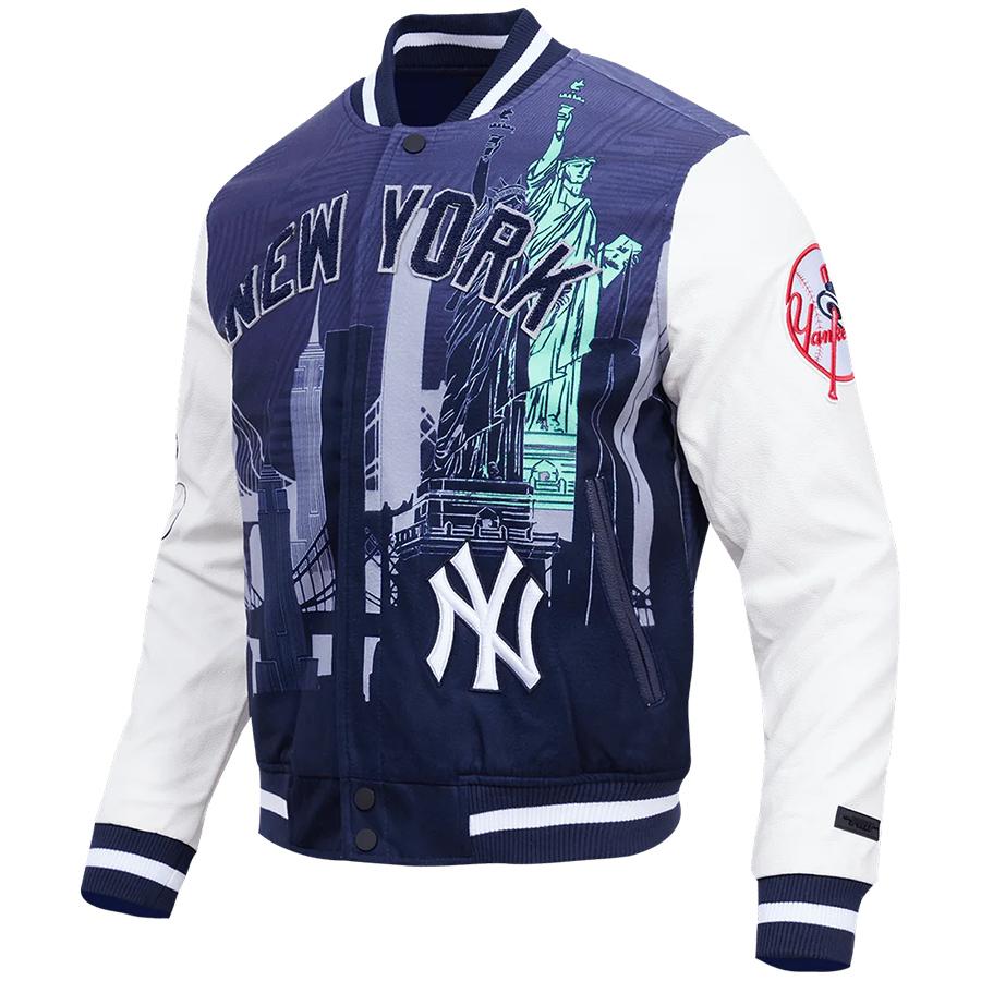 MLB ヤンキース ジャケット Old English サテン Jacket Pro Standard