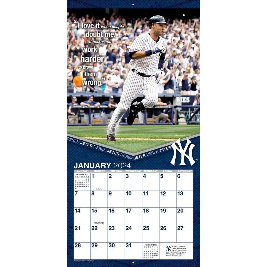 MLB デレク・ジーター ヤンキース カレンダー 2024 Player 壁掛け Wall