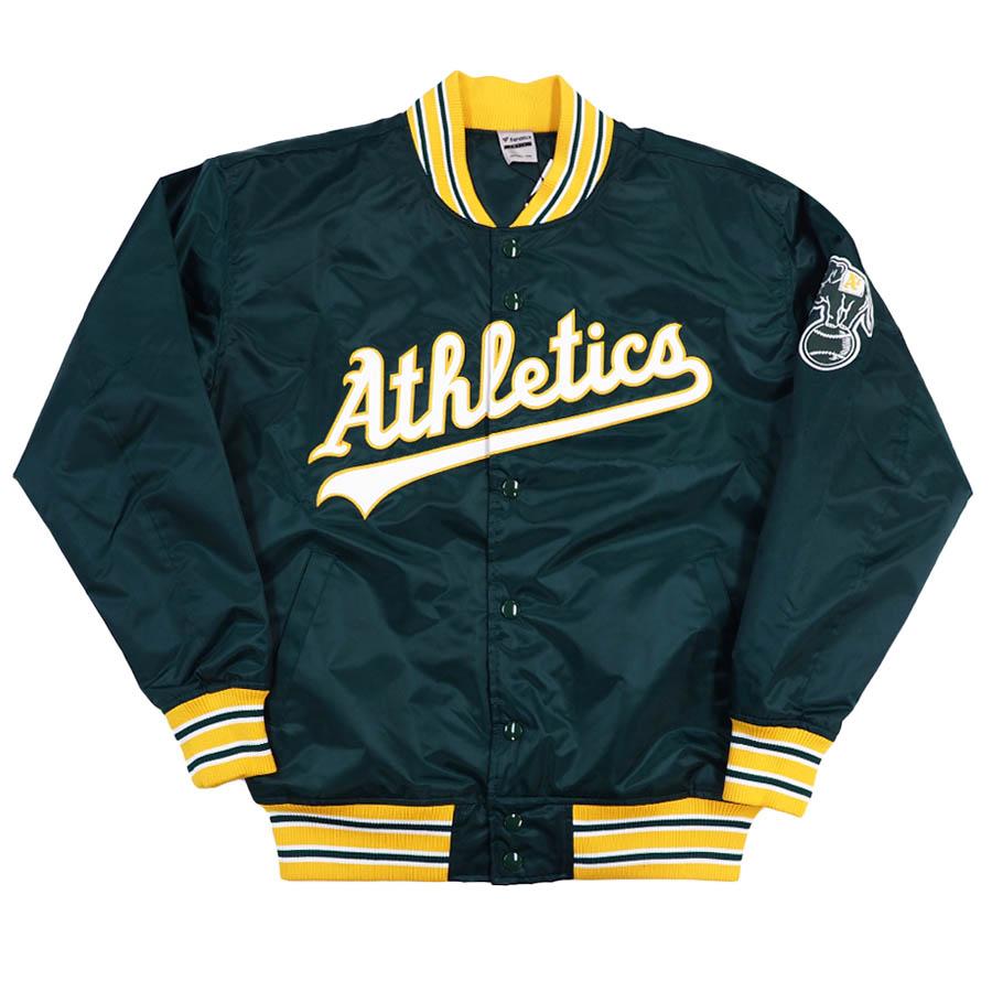 MLB アスレチックス ジャケット サテンジャケット アウター Fanatics 