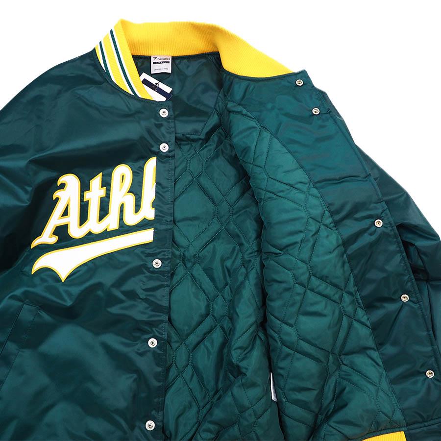 MLB アスレチックス ジャケット サテンジャケット アウター Fanatics 