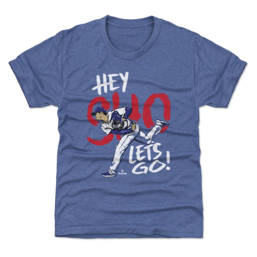 MLB 大谷翔平 ドジャース Tシャツ キッズサイズ ユース Hey Sho W WHT 500Level ロイヤル｜selection-basketball｜02