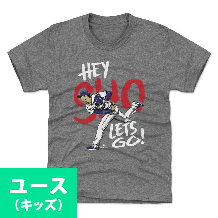 MLB 大谷翔平 ドジャース Tシャツ キッズサイズ ユース Hey Sho W WHT