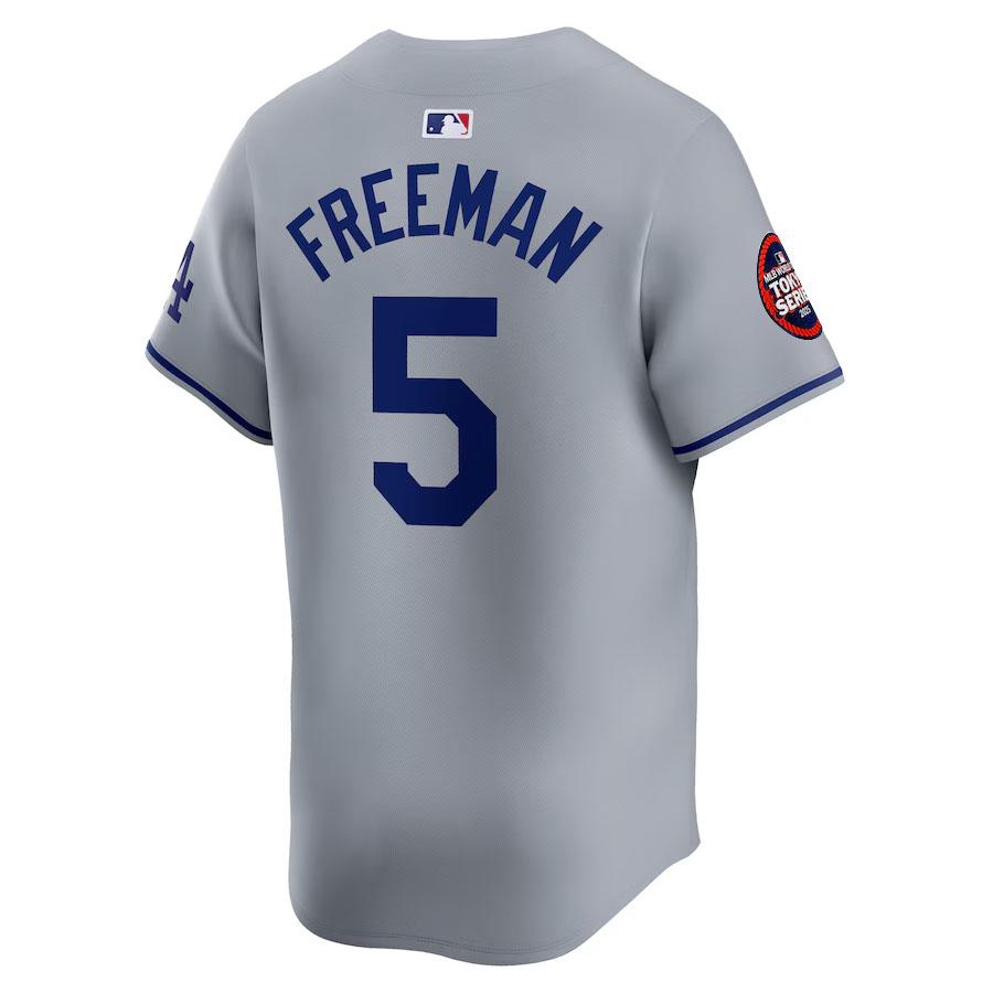 MLB フレディ・フリーマン ドジャース ユニフォーム 東京シリーズ2025 リミテッドジャージ ナイキ/Nike ロード (Gray Los Angeles)_3