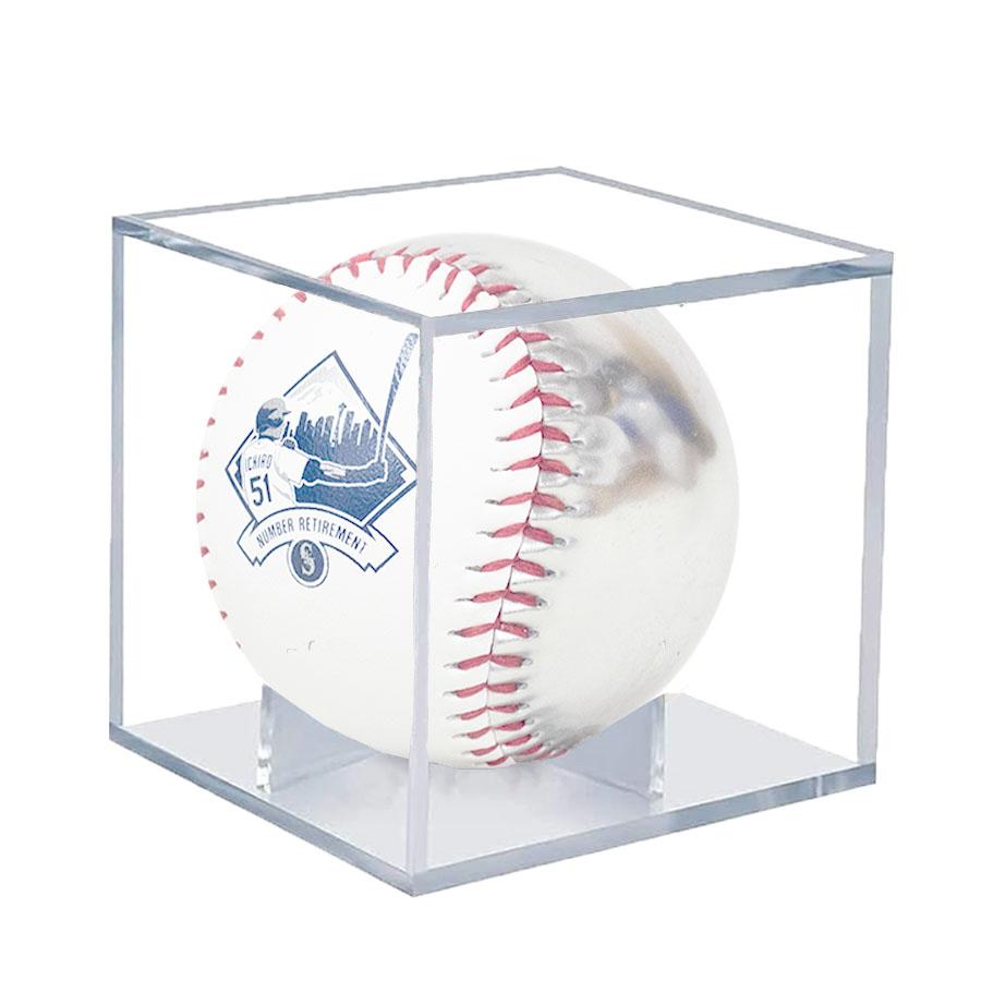 MLB イチロー マリナーズ ボール 【球場限定品】 Number Retirement Baseball With UV Protection Display Case Rawlings Silver/White 2512mblの画像