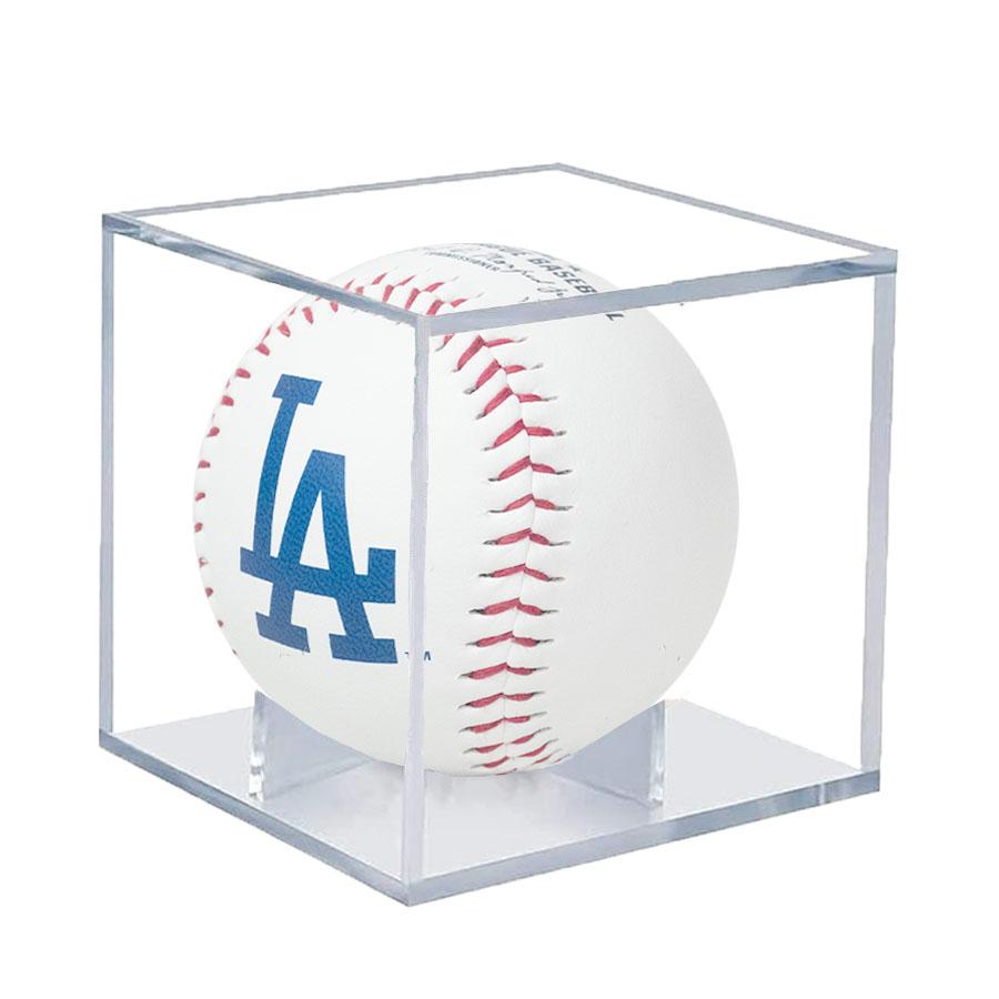 MLB ドジャース ボール 【現地買付品】LA Logo Baseball With UV Protection Display Case Rawlings ホワイト 2512mblの画像