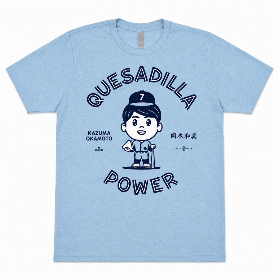 トロントブルージェイズ HOMAGE TOPPSコラボ Tシャツ MLB 岡本和真 ブルージェイズ Tシャツ 【海外限定版】ケサディーア