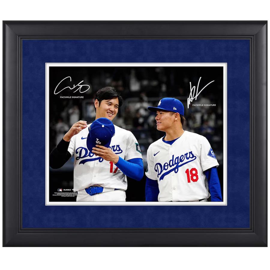 MLB 大谷翔平＆山本由伸 ドジャース フォトフレーム Facsimile 