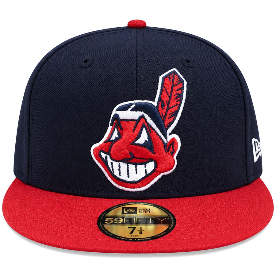 NEWERA Indians インディアンズ 激レア 紺赤 NEW ERA（ニューエラ） MLB インディアンス キャップ 【激レアストック