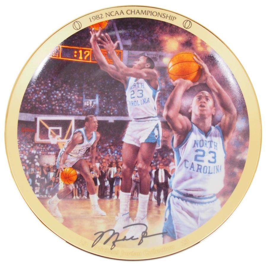 NCAA ターヒールズ マイケル・ジョーダン コレクター プレート 1982 NCAA チャンピオンシップ (1438A) Upper Deck レアアイテム｜selection-basketball