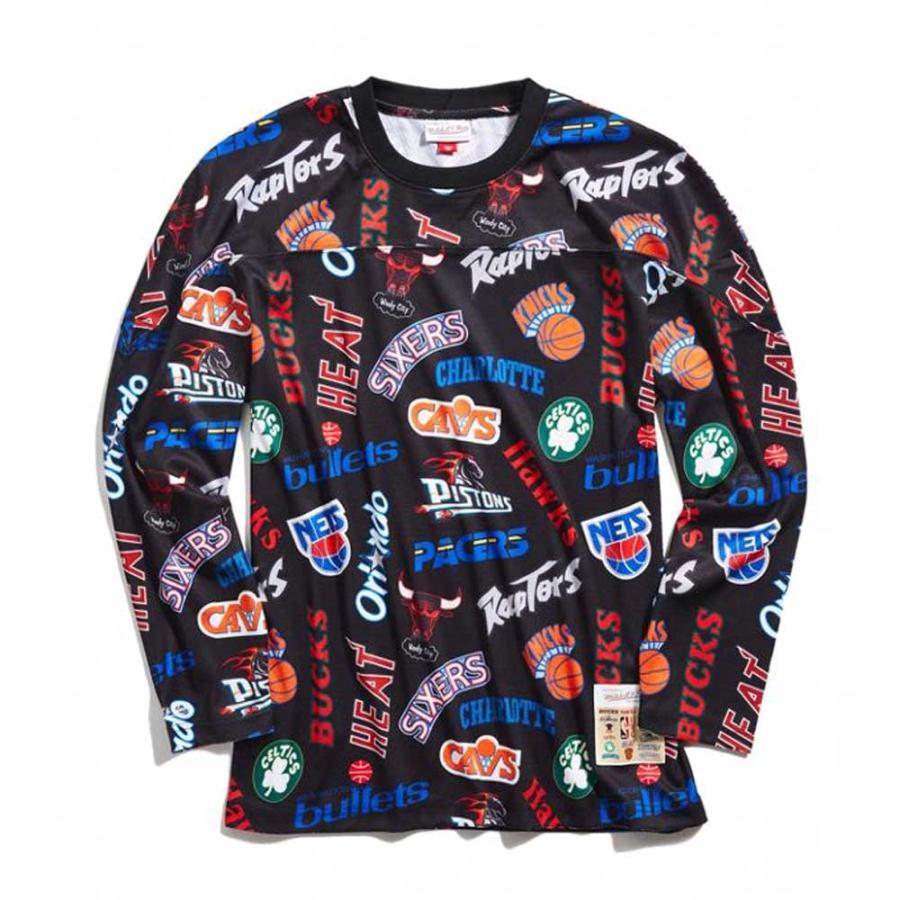 NBA ホッケージャージ/トップス オールオーバー イースタン ミッチェル＆ネス/Mitchell & Ness ブラック【OCSL】2203MN特集｜selection-basketball