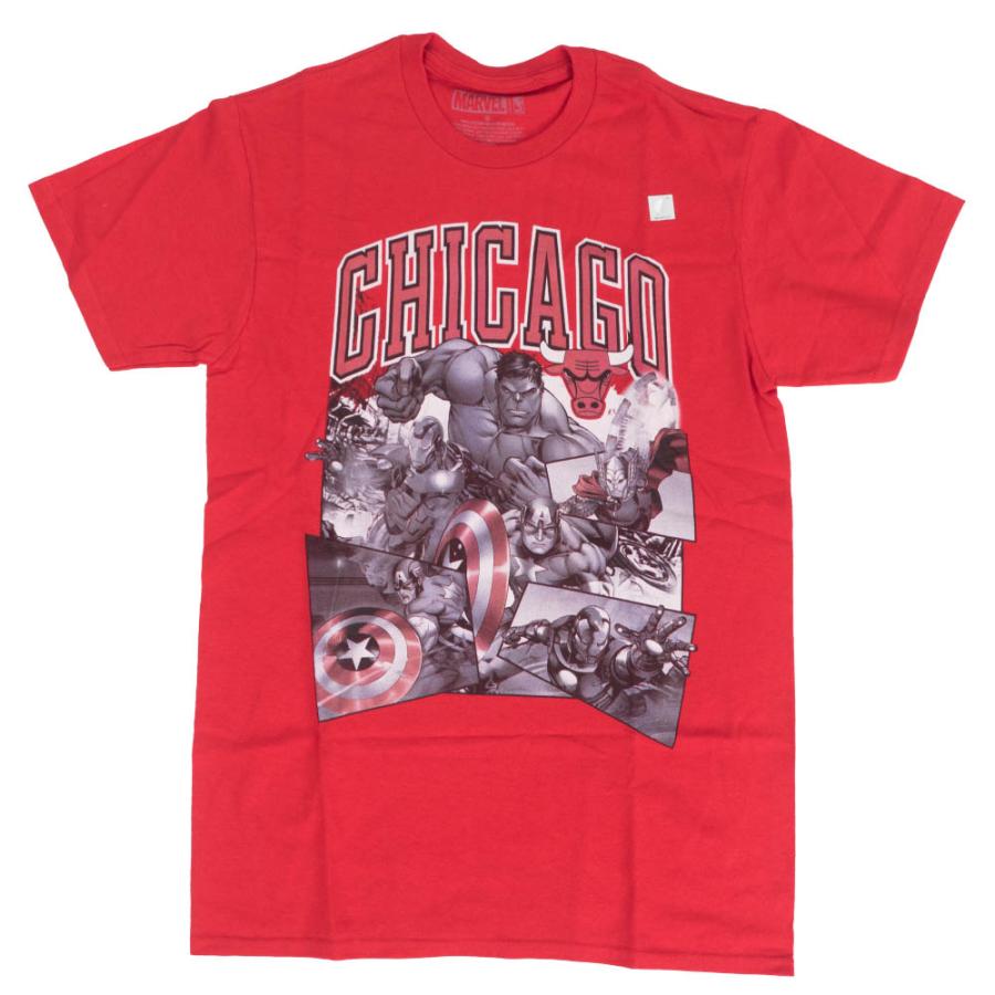 マーベル Tシャツ 半袖 アベンジャーズ Tシャツ ブルズ Tシャツ 赤 レッド Nba Marvel アメコミ Ocsl Nba 00apa03 バッシュ バスケグッズ Selection 通販 Yahoo ショッピング
