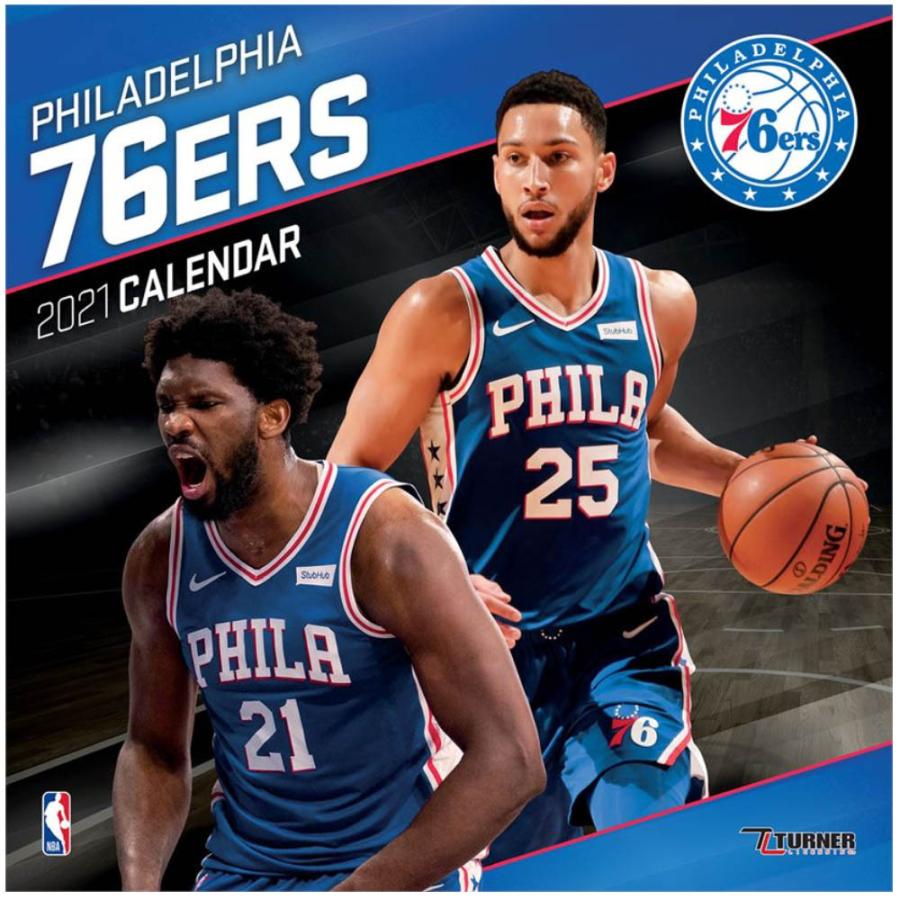 76ers カレンダー NBA 2021年版 チーム 壁掛け ポスター インテリア Turner｜selection-basketball