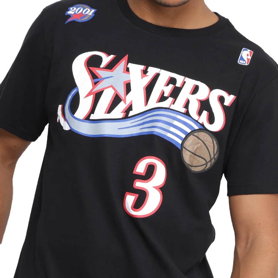 Mitchell & Ness 76ers シャツ サイズ50（2XL） Mitchell&Ness NBA アレン・アイバーソン 76ers Tシャツ ハード