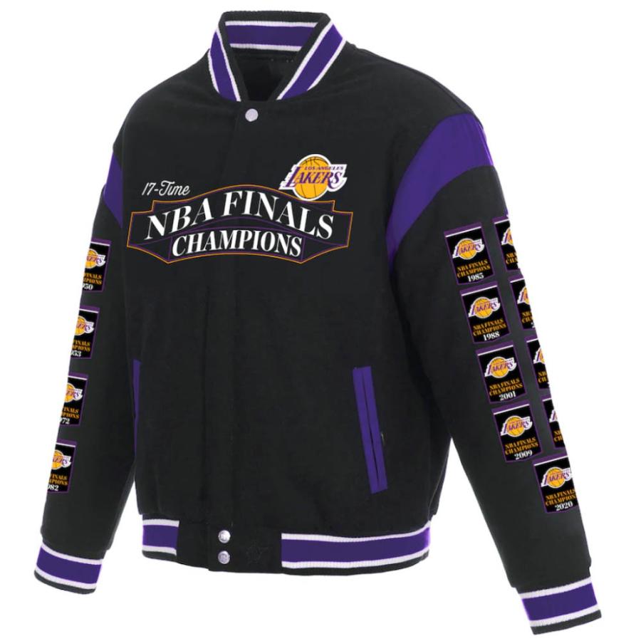 レイカーズ スタジャン NBA JH Design ブラック メンズ 長袖 アウター