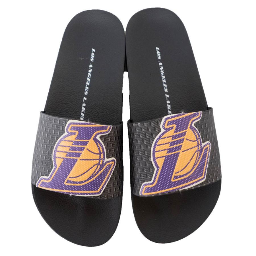 NBA レイカーズ サンダル/シューズ Logo Slide Sandals Rider ブラック｜selection-basketball｜02