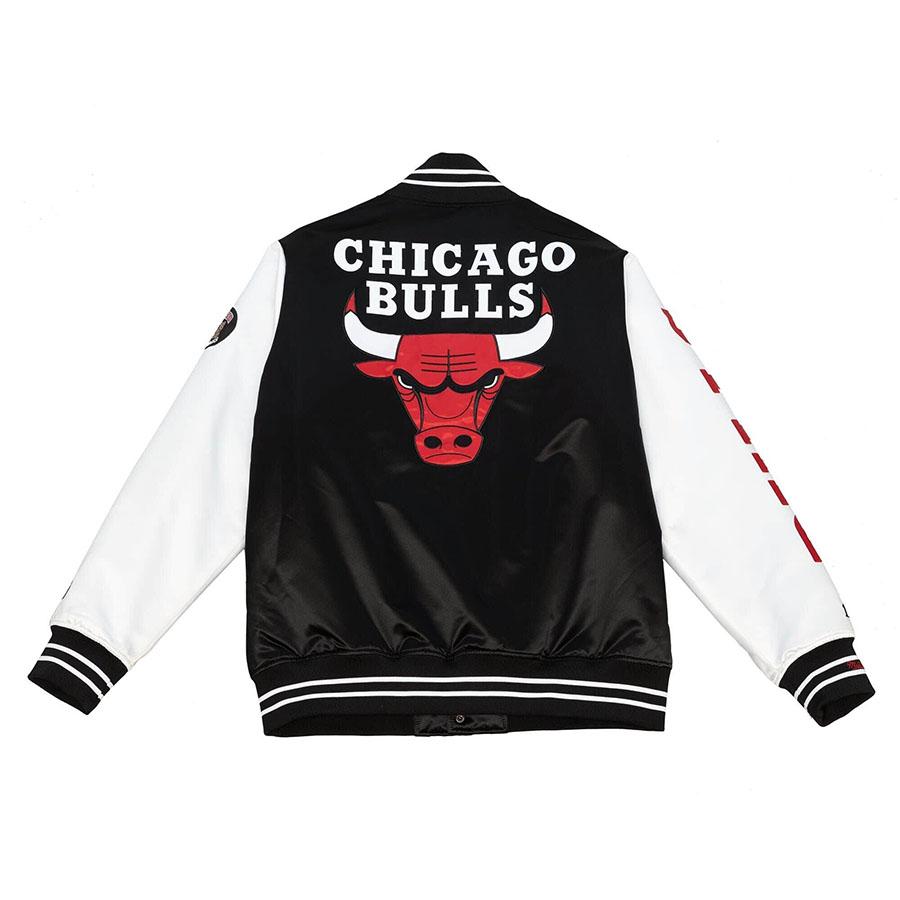 NBA シカゴ・ブルズ ジャケット サテン Team Origins Varsity Jacket ミッチェル＆ネス/Mitchell & Ness ブラック｜selection-basketball｜02