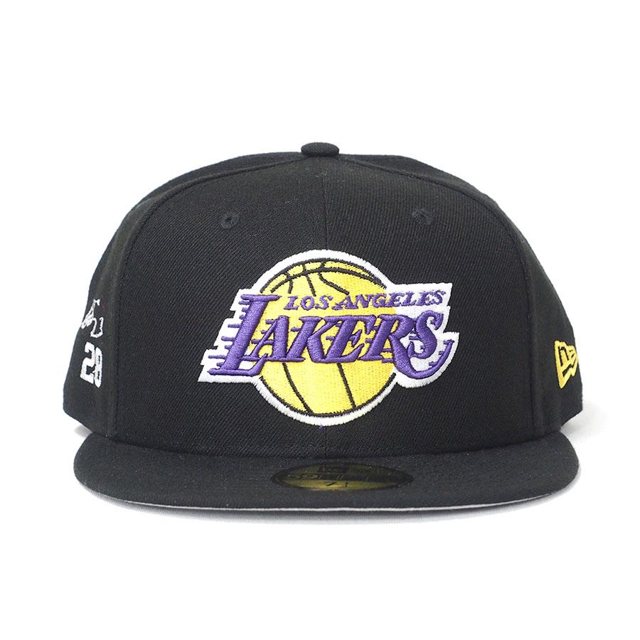 NBA 八村塁 レイカーズ キャップ サイン刺繍入り Official Team Color 59FIFTY Fitted Hat ニューエラ/New Era ブラック｜selection-basketball｜02