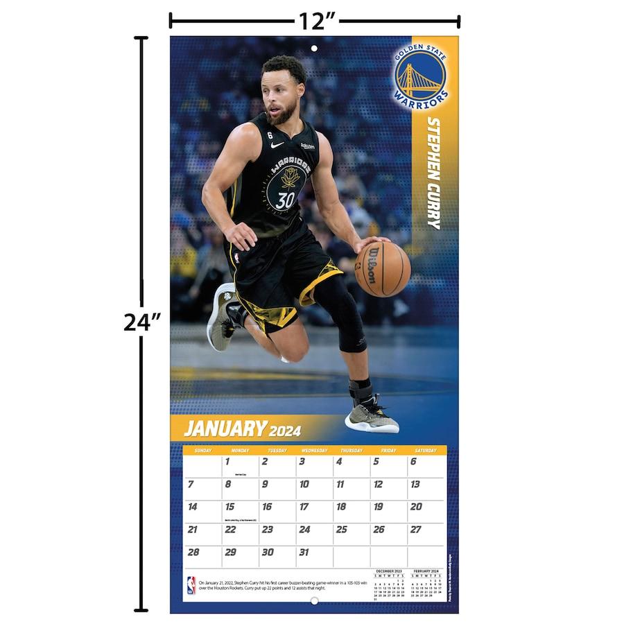 NBA ステファン・カリー ステフィン・カリー ウォリアーズ カレンダー 2024 Player 壁掛け Wall Calendar Turner｜selection-basketball｜06