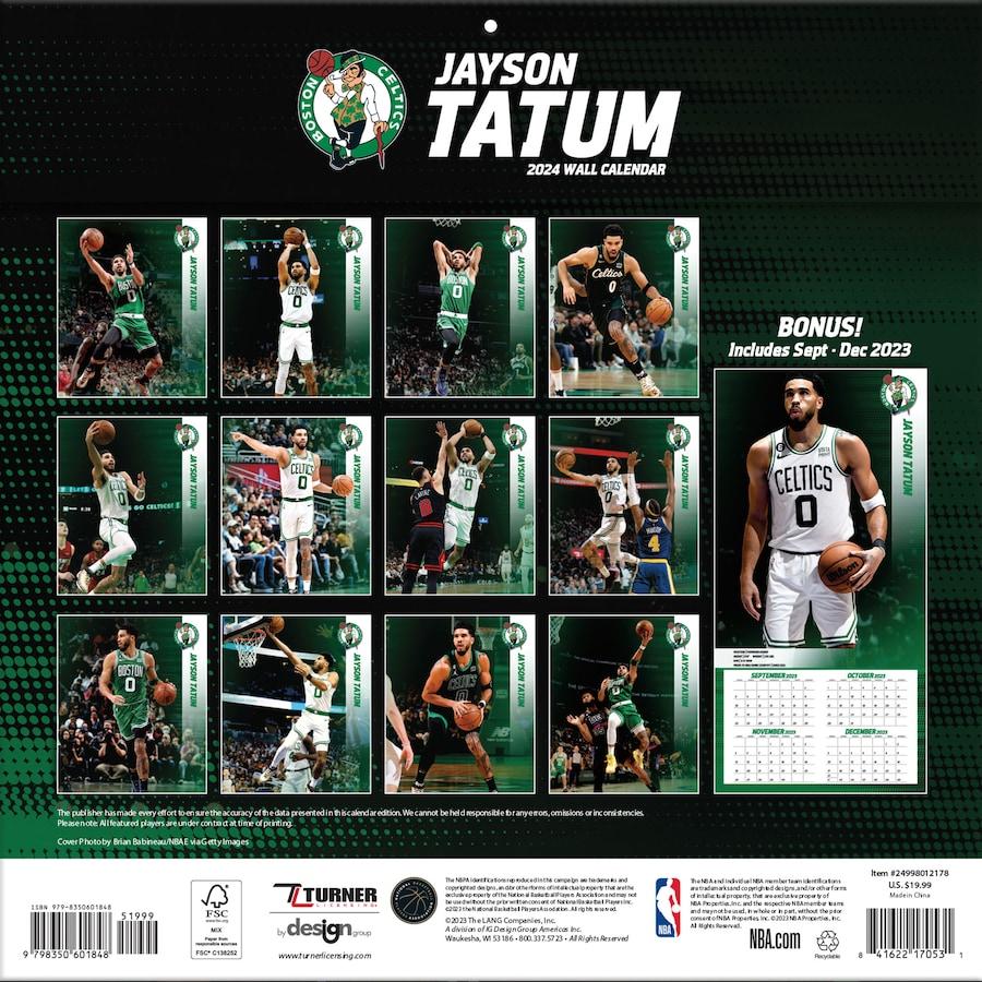 NBA ジェイソン・テイタム セルティックス カレンダー 2024 Player 壁掛け Wall Calendar Turner｜selection-basketball｜02