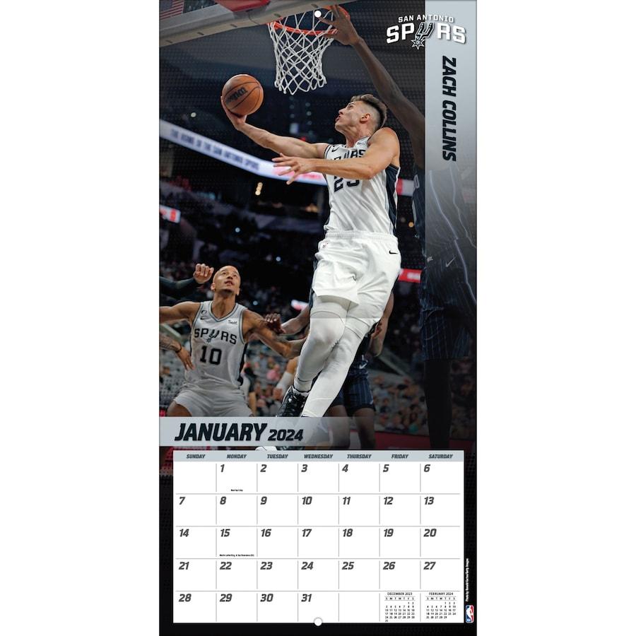 NBA スパーズ カレンダー 2024 Team 壁掛け Wall Calendar Turner｜selection-basketball｜04