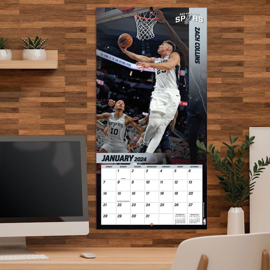 NBA スパーズ カレンダー 2024 Team 壁掛け Wall Calendar Turner｜selection-basketball｜05