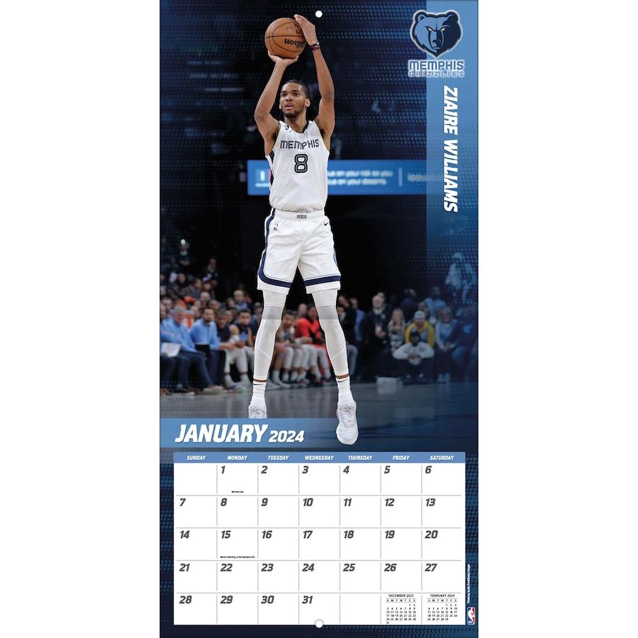 NBA グリズリーズ カレンダー 2024 Team 壁掛け Wall Calendar Turner｜selection-basketball｜04