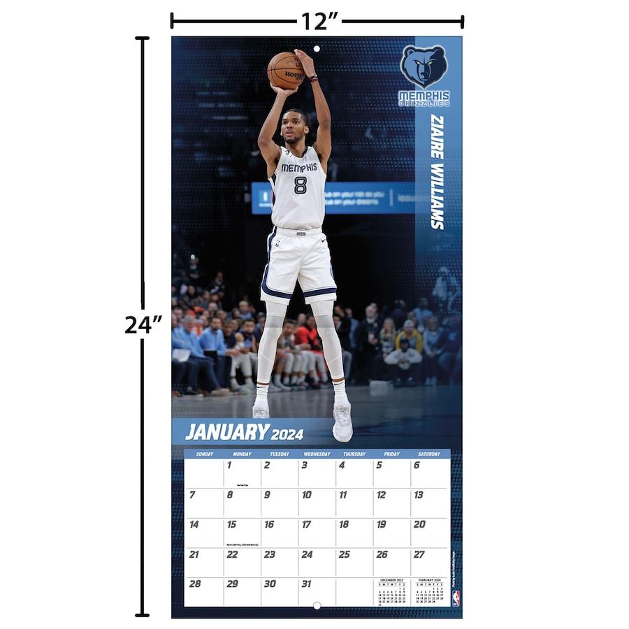 NBA グリズリーズ カレンダー 2024 Team 壁掛け Wall Calendar Turner｜selection-basketball｜06