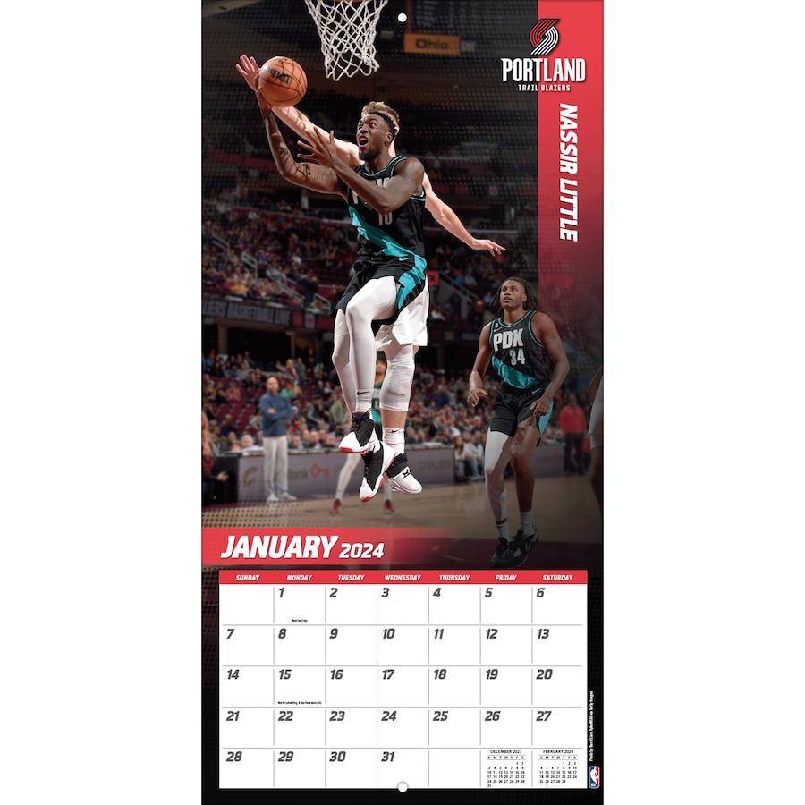NBA トレイルブレイザーズ カレンダー 2024 Team 壁掛け Wall Calendar Turner｜selection-basketball｜04