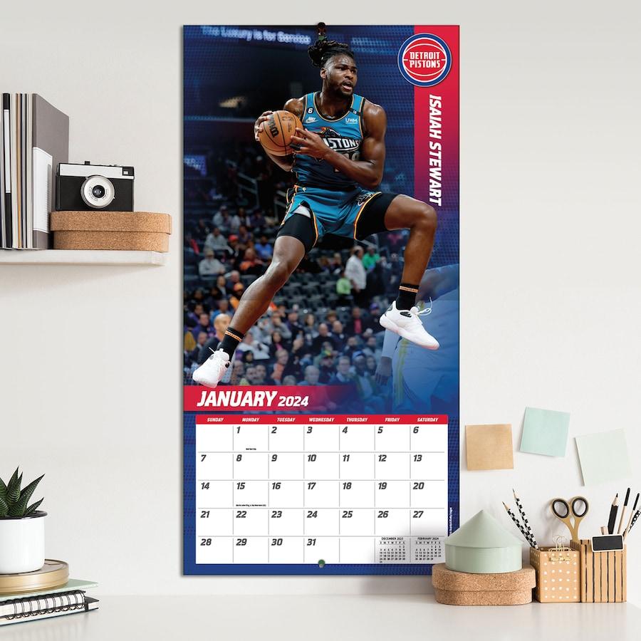 NBA ピストンズ カレンダー 2024 Team 壁掛け Wall Calendar Turner｜selection-basketball｜05