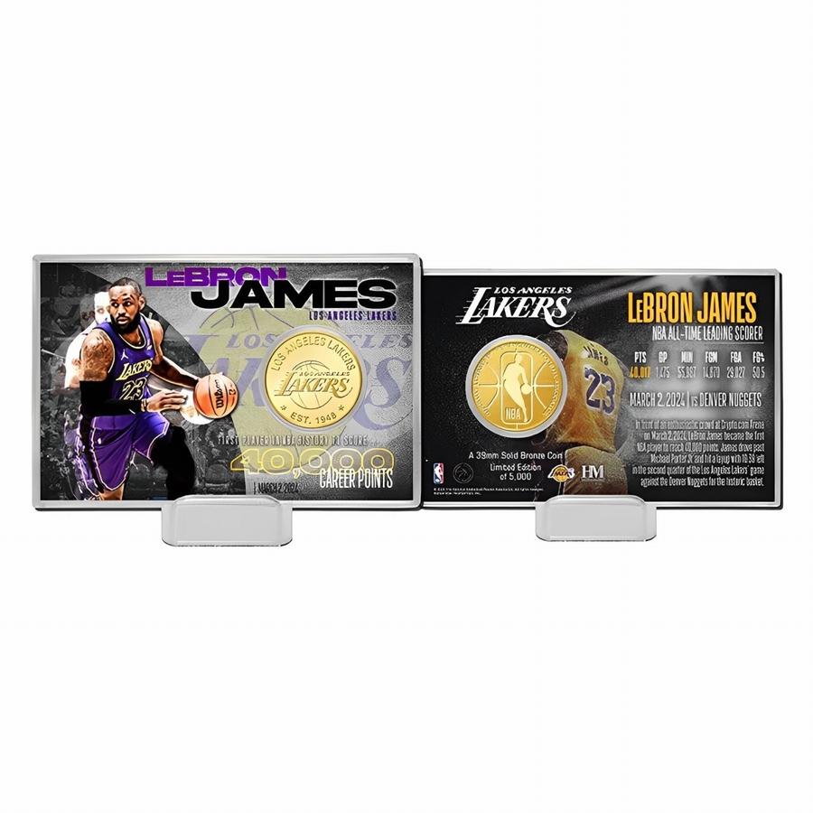 レブロンジェームズ　クッションカバー NBA レブロン・ジェームズ レイカーズ ブロンズコイン カード キャリア