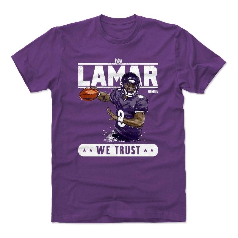 NFL Tシャツ ラマー・ジャクソン レイブンズ Trust T-Shirts 500LEVEL パープル｜selection-basketball