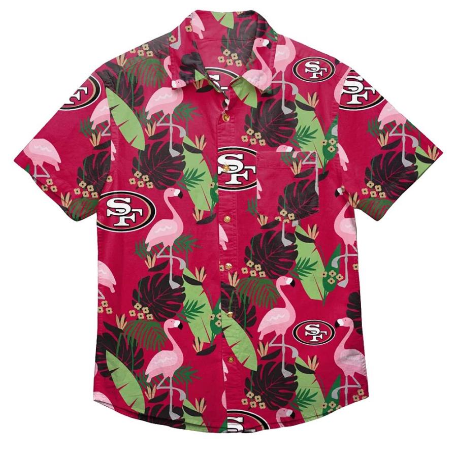 NFL 49ers アロハシャツ ハワイアン Floral Button Up Shirt FOCO