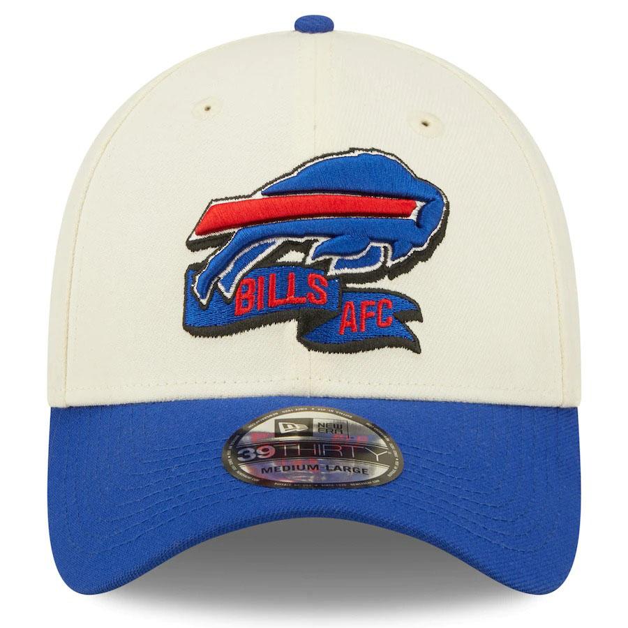 NEW ERA（ニューエラ） NFL ビルズ キャップ 2022 サイドライン 39THIRTY 2トーン Flex Cap クリーム ...