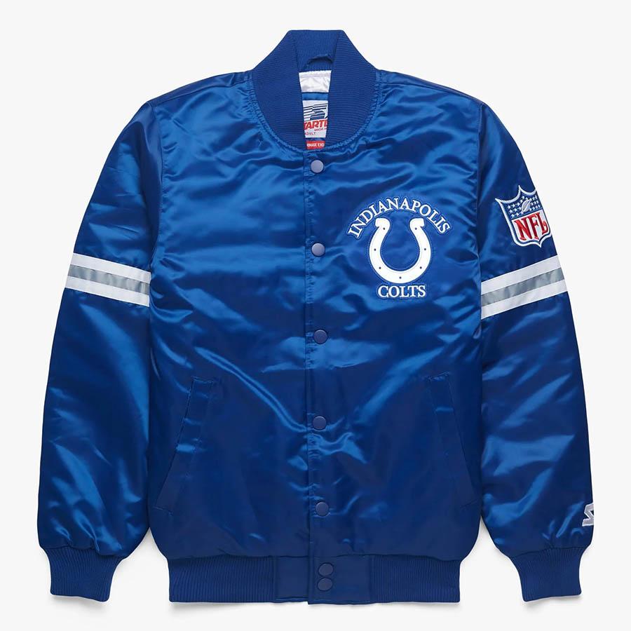 NFL コルツ スタジャン スターター x オマージュ バーシティ サテン 
