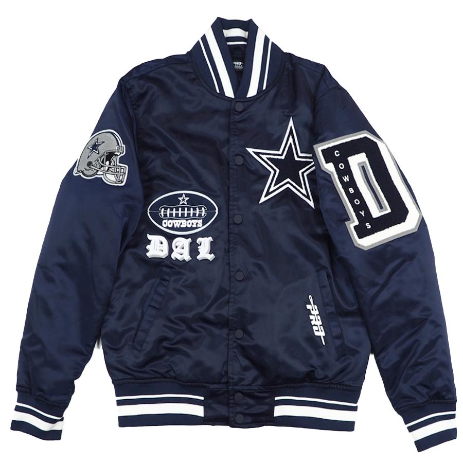 NFL カウボーイズ ジャケット Old English サテン Jacket Pro Standard