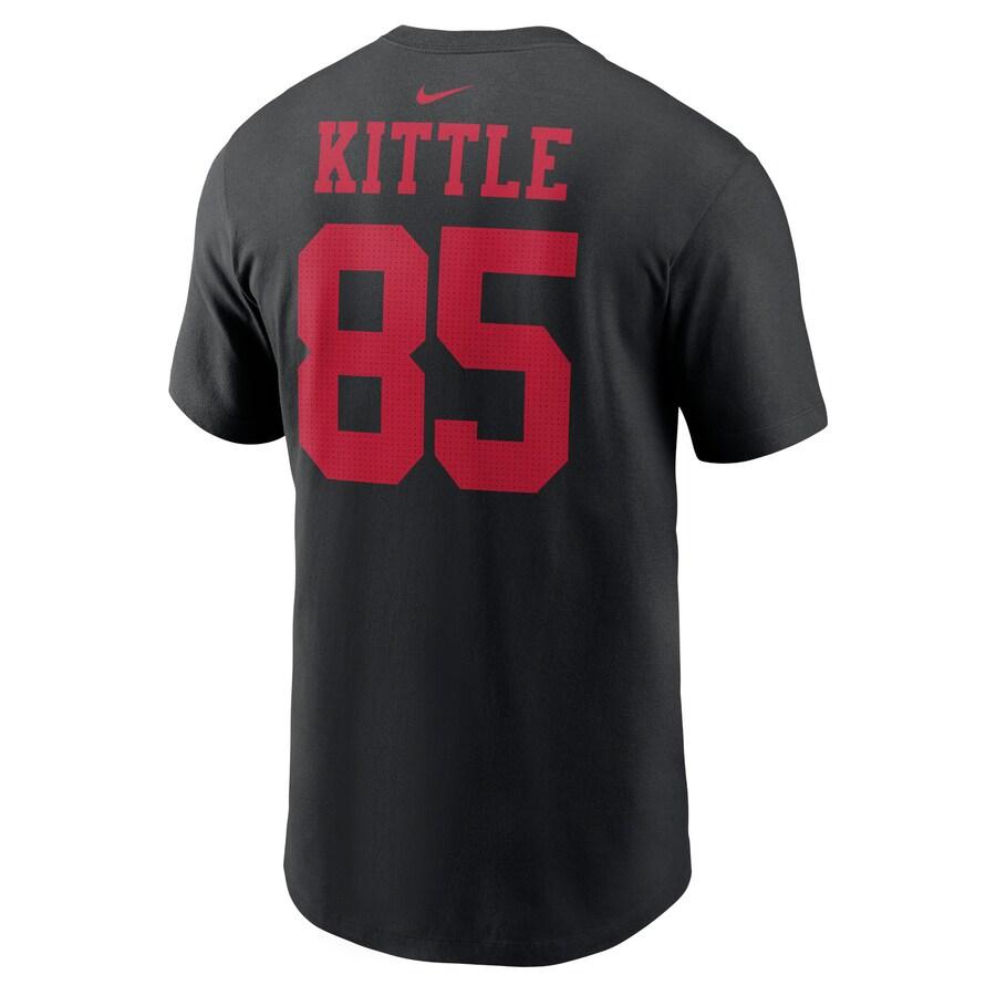 NFL ジョージ・キトル 49ers Tシャツ 第58回スーパーボウル進出記念 Patch Player Name & Number T-Shirt ナイキ/Nike ブラック｜selection-basketball｜03