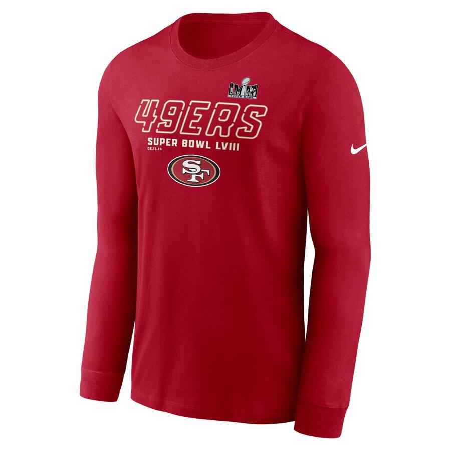 NFL 49ers Tシャツ 第58回スーパーボウル進出記念 Iconic Long Sleeve T-Shirt ナイキ/Nike スカーレット｜selection-basketball｜02