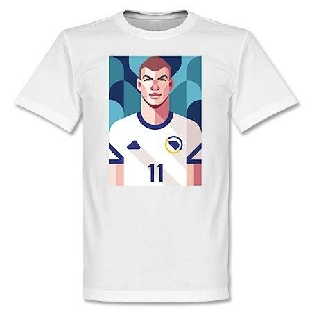 ボスニア・ヘルツェゴビナ代表 エディン・ジェコ Tシャツ SOCCER プレイメーカー ホワイト｜selection-basketball