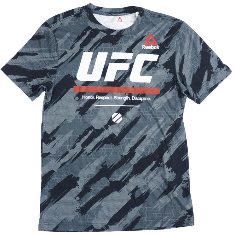 UFC Tシャツ リーボック Reebok Tシャツ 半袖 メンズ グレー Bushido