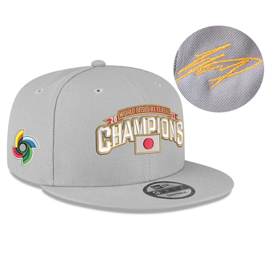 WBC 優勝記念キャップ　大谷翔平 NEW ERA（ニューエラ） WBC 大谷翔平 侍ジャパン キャップ サイン刺繍